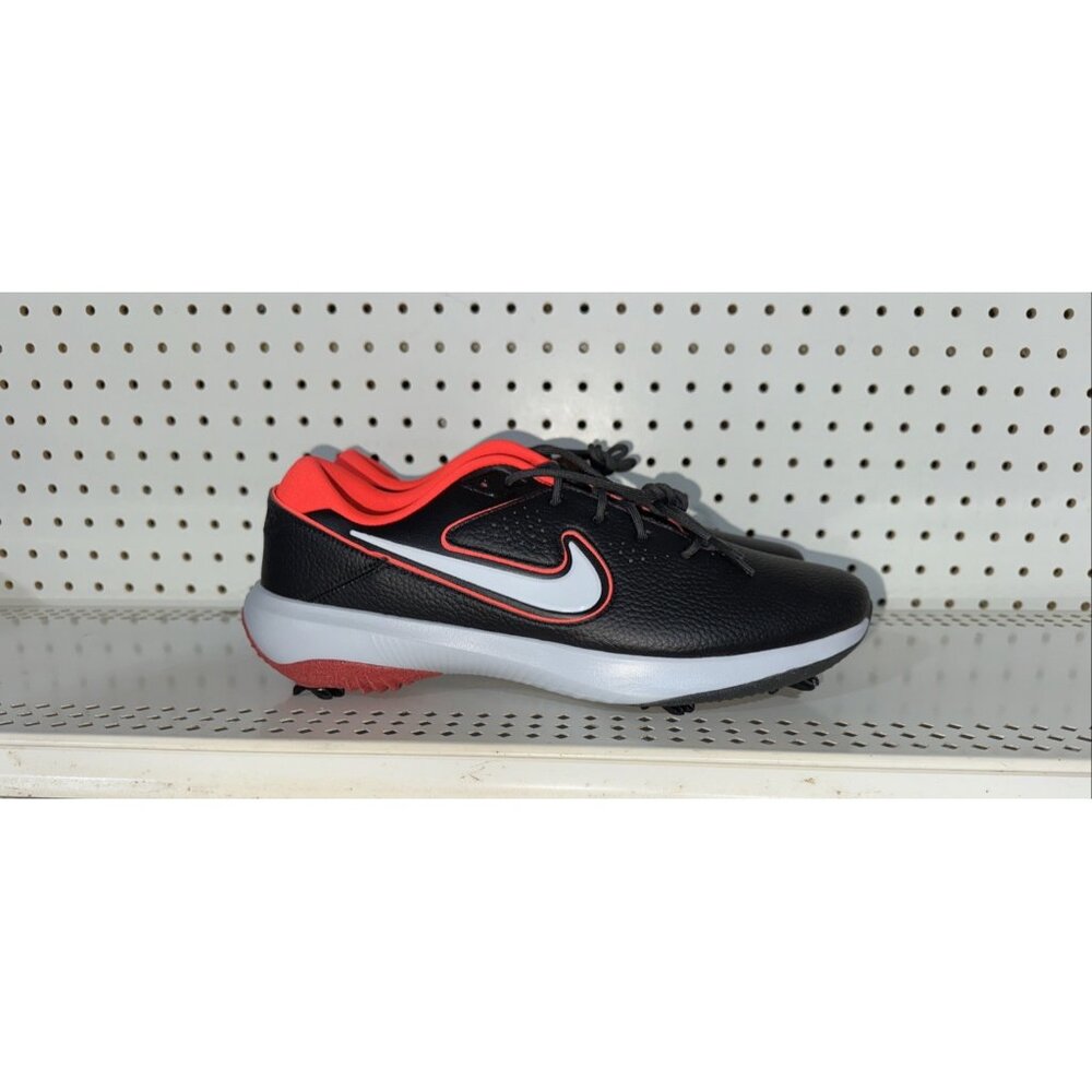 Nike Victory Pro 3 Mens Leather Golf Shoes Spikes Size 10.5 Black Red White